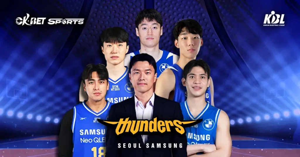 Seoul Samsung Thunders Team Members with Head Coach